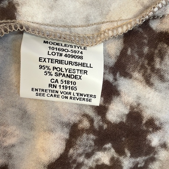 Tribal camo stretchy A-line pull-on skirt L - Picture 4 of 6